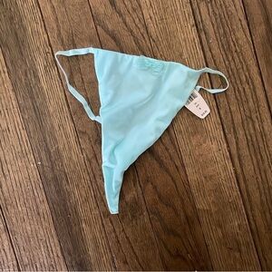 NWT Victoria's Secret Very Sexy Blue Satin V String Thong Panties VS Small S VTG